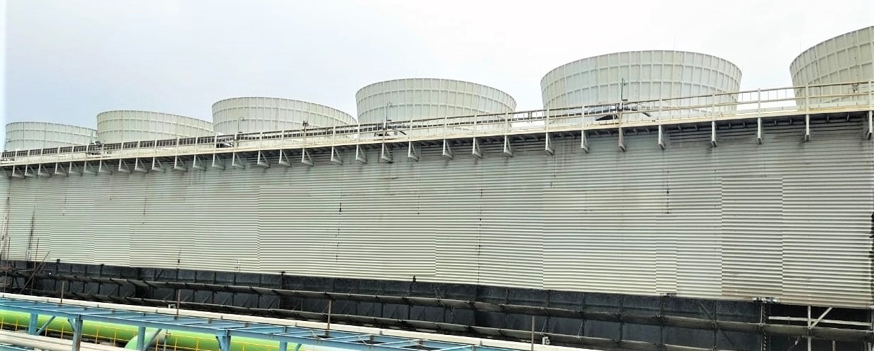 Encon Group has installed a 9600 CMH counter-flow cooling tower system - featuring one tower with six cells.