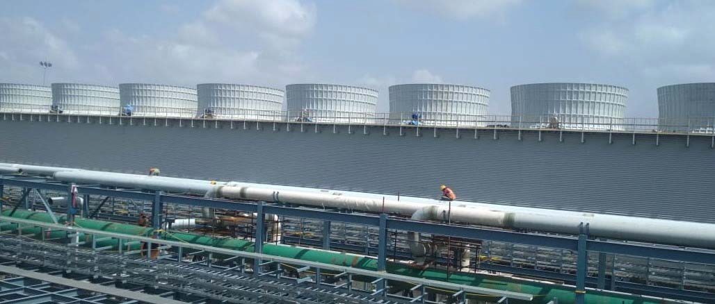 Encon Group has installed a 14,400 CMH Counter Flow Cooling Tower - featuring 1 tower with 9 cells.